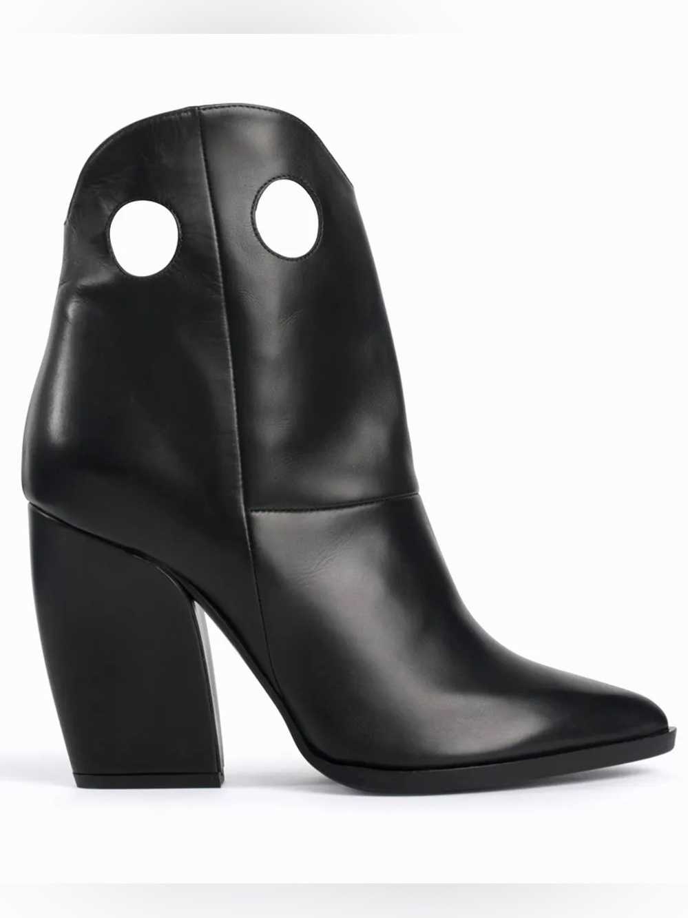 PIERRE HARDY Marfa Western Cowboy Inspired Ankle Boots Leather Chunky Heel 7.5